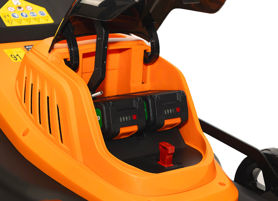 Cortacesped Batería ANOVA E-plus 20V - 43CM - Incluye 2 Baterias 4AH Y Cargador Doble