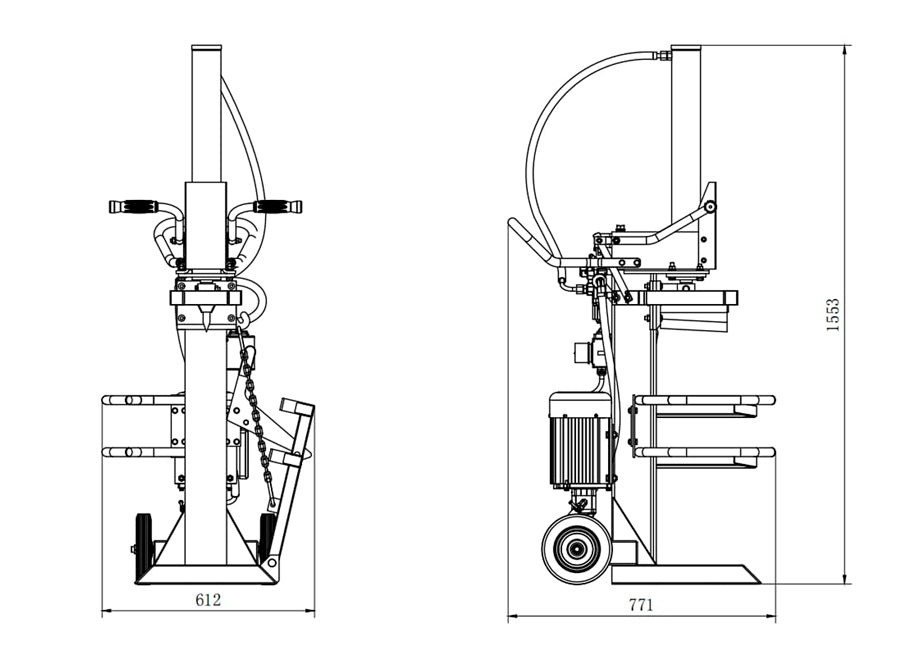 Rompedora De Leña Vertical 15 Ton